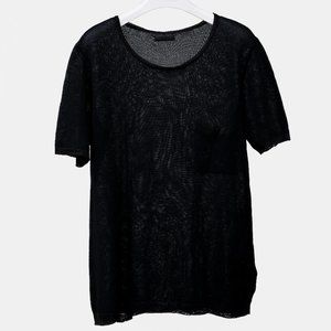 Costume National Men's Black Mesh Tee